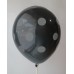 Black - Black Polkadots Printed Balloons